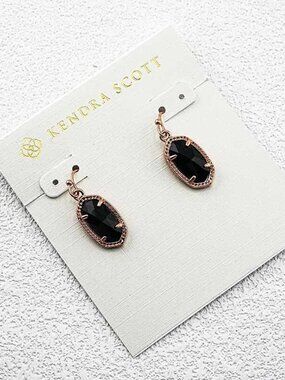 Kendra Scott Black Glass Earrings